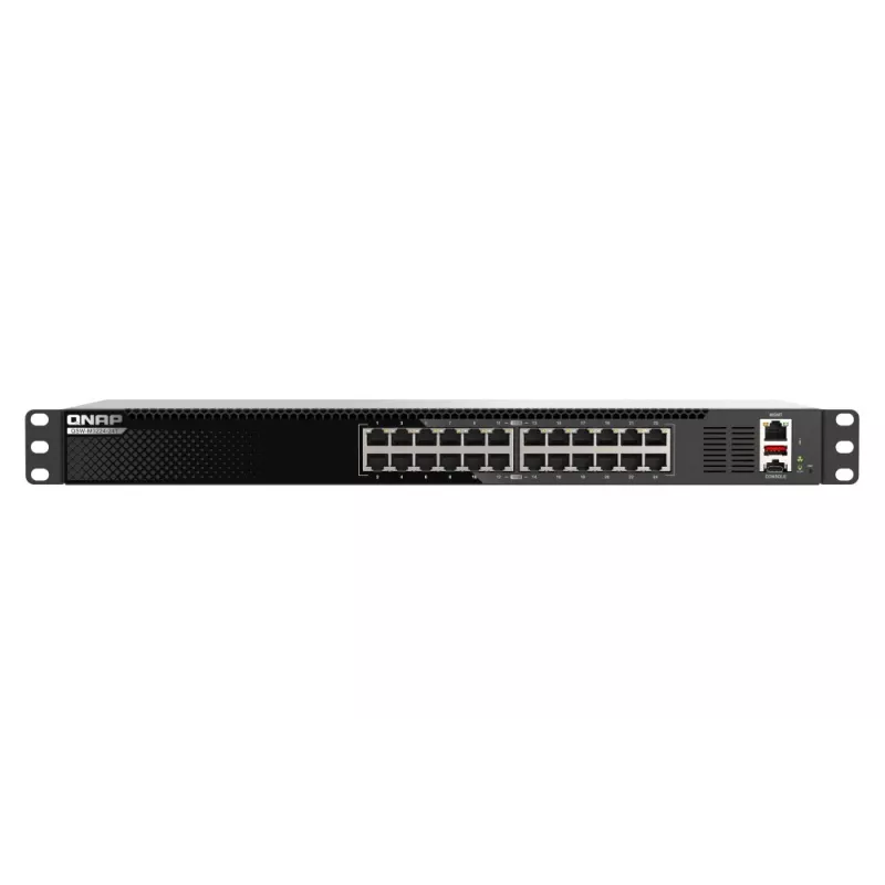 QNAP QSW-M3224-24T Netzwerk-Switch Managed L3 10G Ethernet (100/1000/10000) 1U Schwarz, Silber