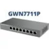 Managed L2 Gigabit PoE-Netzwerk-Switch Grandstream GWN7711P — 8x RJ-45 10/100/1000, 48V DC, Desktop/Wandmontage