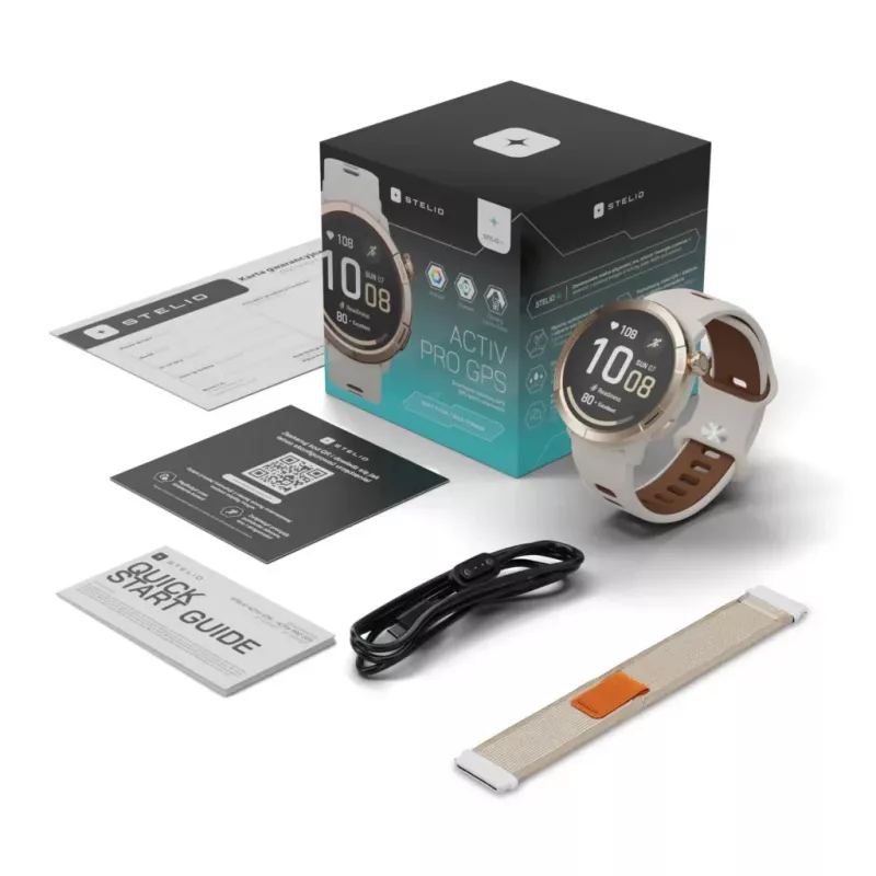 Smartwatch Stelio STSWA102GT Activ Pro GPS 46mm Gold Titan – GPS, 46-mm-Gehäuse, Titan-Finish