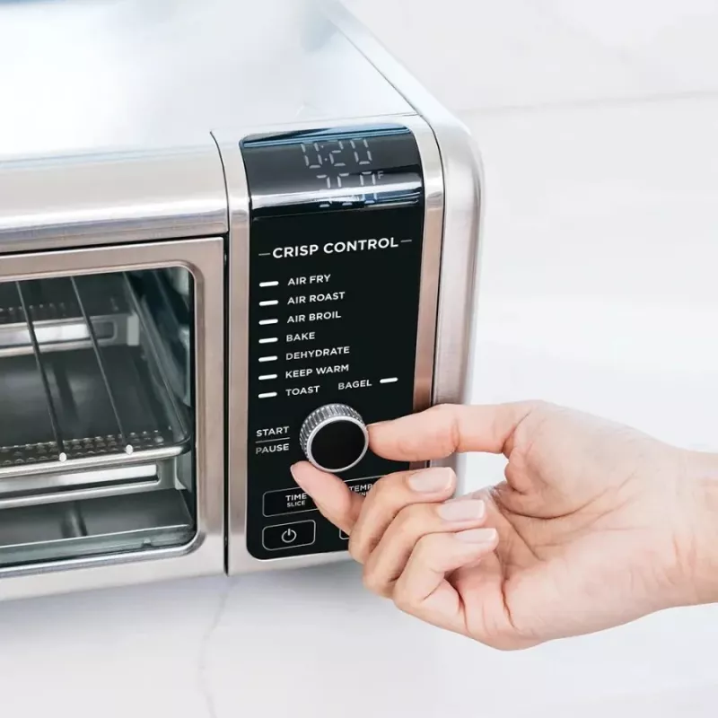 Ninja SP101 Single 10 L Stand-alone 2400 W Heißluftfritteuse Schwarz, Edelstahl