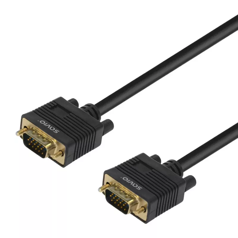VGA-Kabel SAVIO Cl-202 1,8 m — VGA (D-Sub) auf VGA (D-Sub), schwarz
