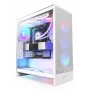 PC-Gehäuse NZXT H7 Flow RGB Midi Tower Weiß — gehärtetes Glas, EATX, vorne 3×120mm, USB-C
