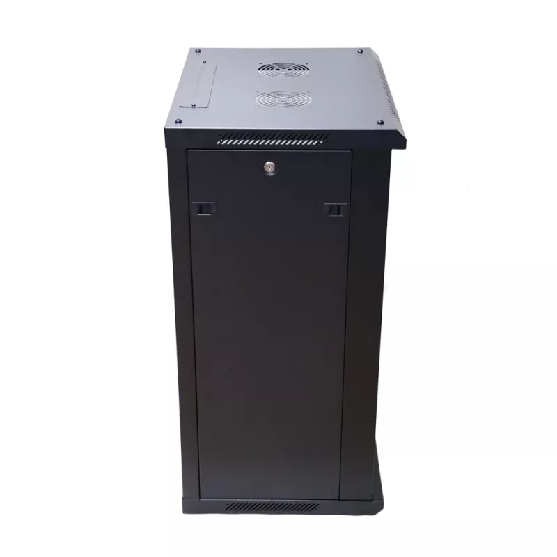 Wandmontiertes Rack Extralink Rackmount-Schrank 18U 600x600 Schwarz Schlüsselschloss