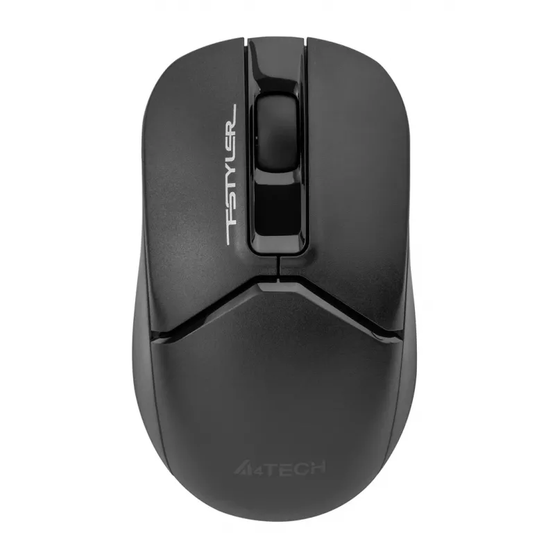 Kabellose optische Maus A4Tech FM12S Schwarz — 1200 dpi, RF-Nano-Empfänger, 3 Tasten, AA-Batterie