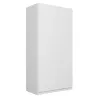 Top e shop SD-90 BI Kleiderschrank, 2-türiger Schlafzimmerschrank, weißer Korpus, 7 Einlegeböden