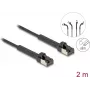 Netzwerkkabel DeLOCK RJ45 schlank Cat.8.1 U/FTP 2m Schwarz