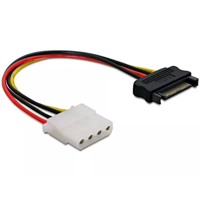 DeLOCK Stromkabel SATA/Molex Schwarz-Rot 0,12 m 860115