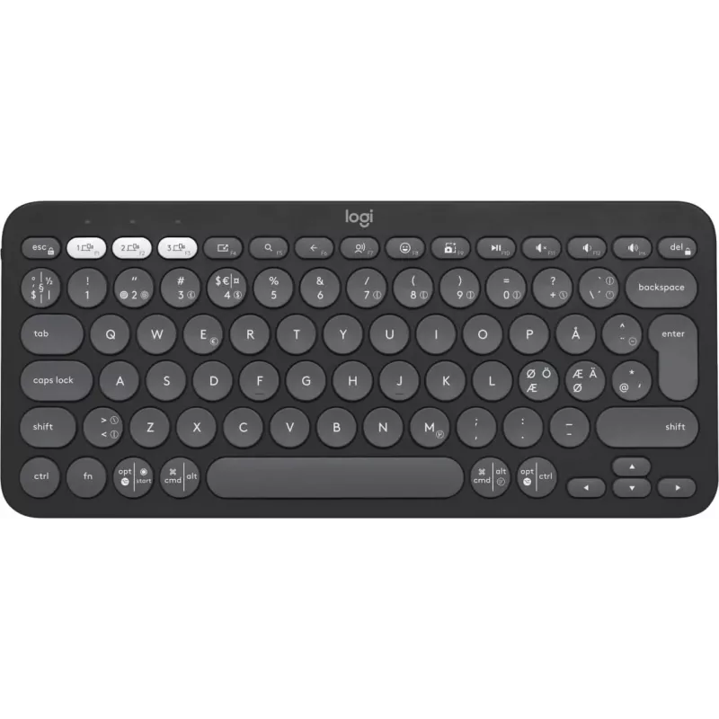 Logitech Pebble Keys 2 K380s – Tastatur – kabellos – Bluetooth LE – QWERTY – Nordic (Dänisch/Finnisch/Norwegisch/Schwedisch) – Tonal Graphite (920-011879)