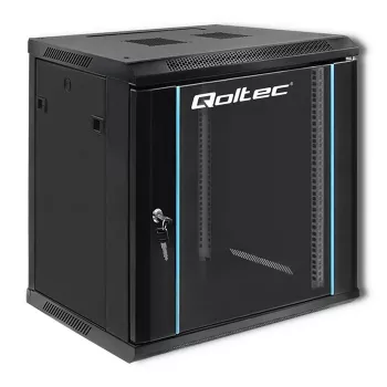 19-Zoll-Rackschrank QOLTEC 54464 12U 600x635x450 Schwarz