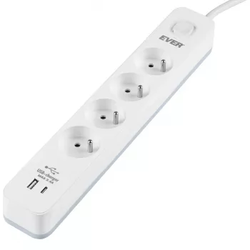 Überspannungsschutzleiste PROTECT 4PL 1A1C USB T/LZ12-PRO015/1000