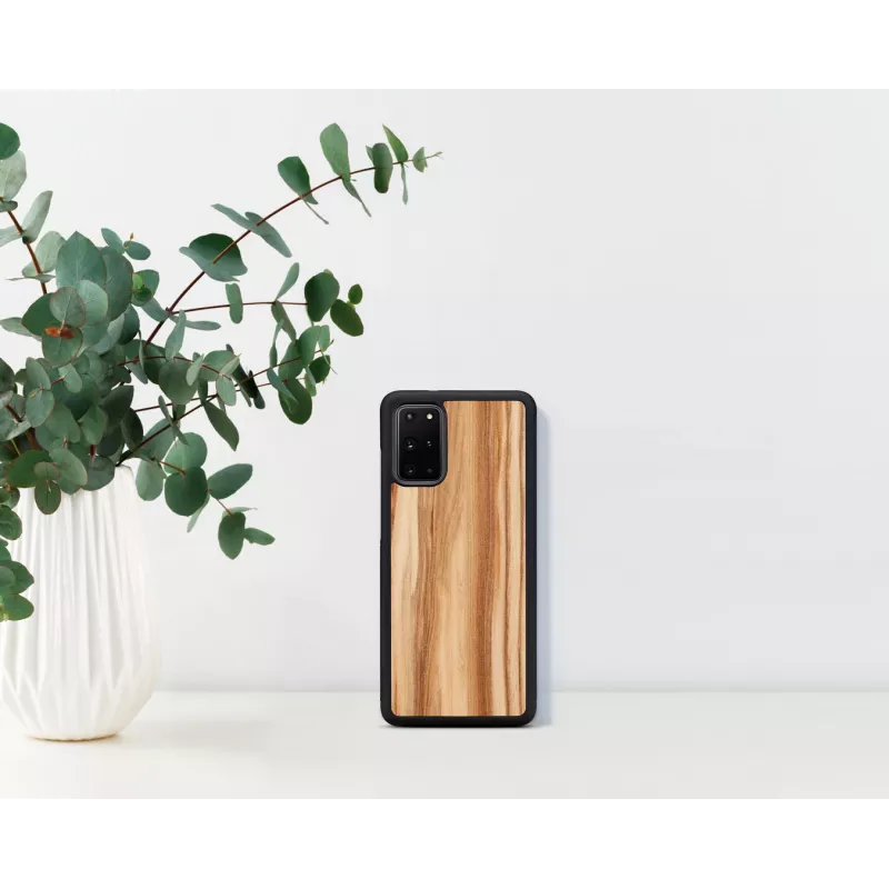 Handyhülle man and wood Galaxy S20+ cappuccinoschwarz – schützende Smartphone-Hülle