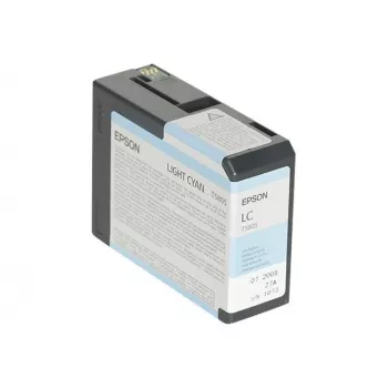 Epson Einzelpackung HellCyan T580500, HellCyan, Pigmenttinte, 80 ml, 1 Stück, Einzelpackung