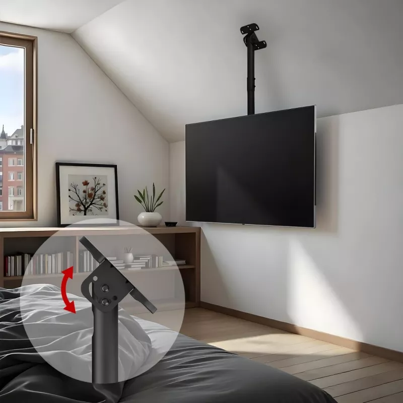 Decken-TV-Halterung MACLEAN MC-112B, max. Traglast 60 kg, neigbar und schwenkbar