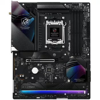 Mainboard ASRock Phantom Gaming B850 Riptide WiFi — AMD B850, Socket AM5, ATX, DDR5, 4x M.2, Wi‑Fi 7, 2.5Gb LAN