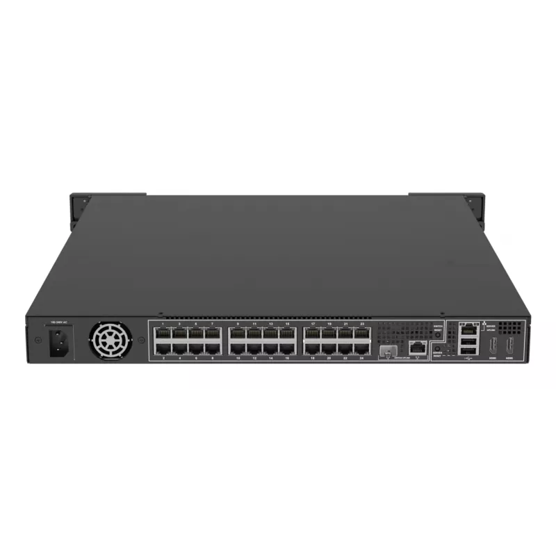 Netzwerk-Videorekorder AXIS S2224 Mk II 24-Kanal, 48-Kanal-Wiedergabe, 7680×4320, 6 TB HDD, 256 GB SSD, RAID 0/1/10, 1U, Schwarz
