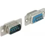 Connector Sub-D 9 pin DELOCK 65881 — blau/silber, 31×15×12.5 mm