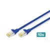Netzwerkkabel Digitus CAT 6A S/FTP RJ-45 1 m blau