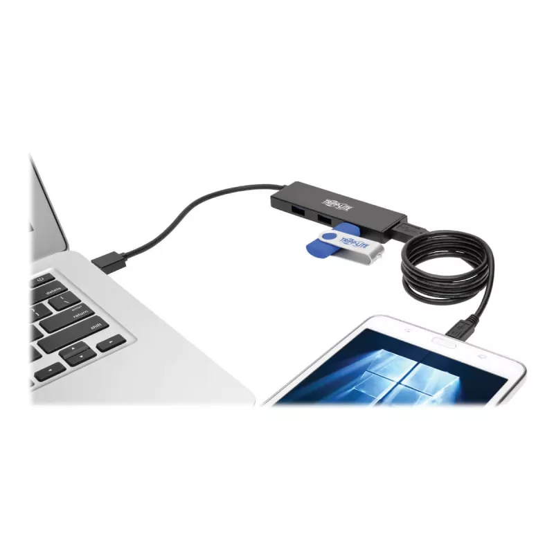 Ultraschlanker tragbarer 4-Port-USB-3.0-SuperSpeed-Hub U360-004-schlank