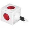 Allocacoc 2304/FREXPC Steckdosenleiste 3 m 5 AC-Steckdosen Innen Rot, Weiß