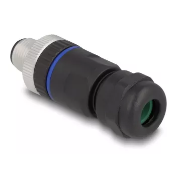 DeLOCK M12 Steckverbinder A-codiert 8-polig Stecker Schraubanschluss