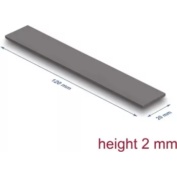 Wärmeleitpad DeLOCK 18470 3.2 W/m·K Grau 20x120x2 mm