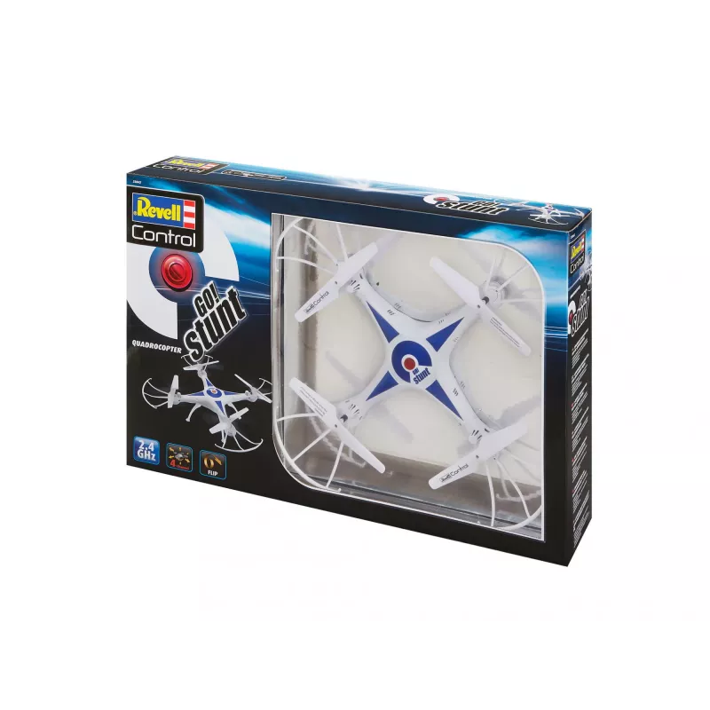Revell GO STUNT 4 Rotoren Quadcopter 380 mAh Blau, Weiß