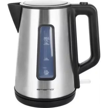 Elektrischer Wasserkocher Emerio 1,7 L 2200 W Schwarz Edelstahl