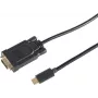 Videokabel-Adapter S/CONN 10-59045 3 m USB Type-C VGA (D-Sub) Schwarz