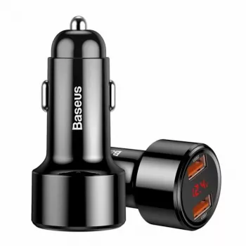 Baseus CCMLC20A-01 Auto-USB-Schnellladegerät — für Smartphones, Eingang 12–24 V, Ausgang bis 20 V, Schwarz