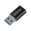 Savio AK-81 Videokabel-Adapter USB Type-C USB Type-A Schwarz