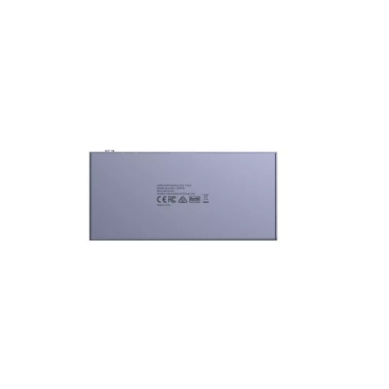 KVM-Switch Unitek V307A USB HDMI 2‑Port 4K Ultra HD 3840x2160@60Hz HDCP 2.2, Metallgehäuse, grau