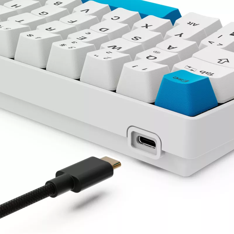Sharkoon SGK50 S4 Tastatur Home USB QWERTZ Deutsch Weiß 60% RGB LED