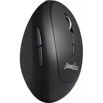 Perixx PERIMICE-819, ergonomische vertikale Maus, lautloser Klick, Multi-Device, schwarz (PERIMICE-819)