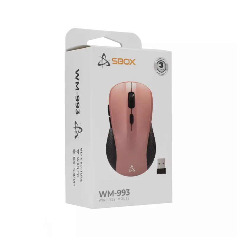Kabellose Maus SBOX WM-993 Pink USB Typ-A