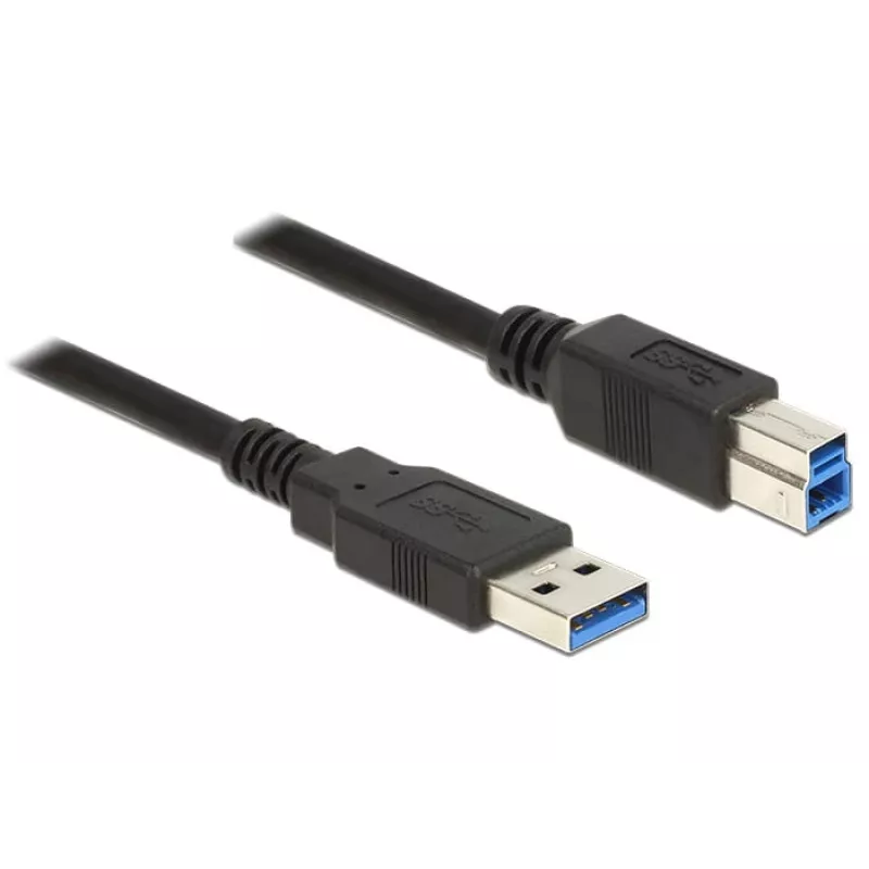 USB-Kabel DeLOCK 85065 USB 3.2 Gen 1 0,5 m USB A USB B Schwarz