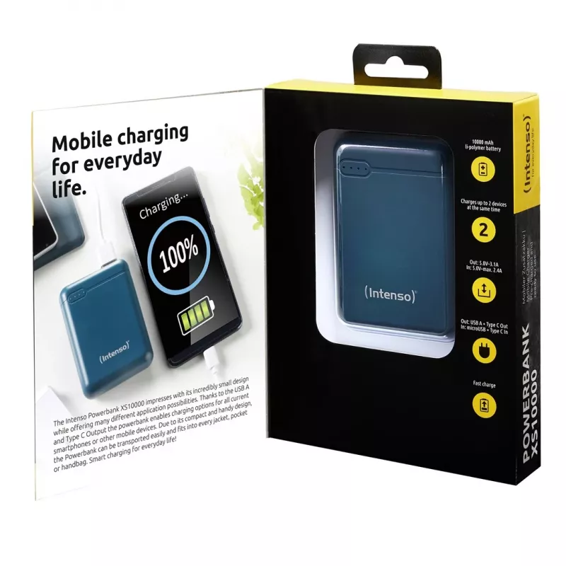 Intenso XS10000 Lithium-Polymer (LiPo) 10000 mAh Petrolfarbe