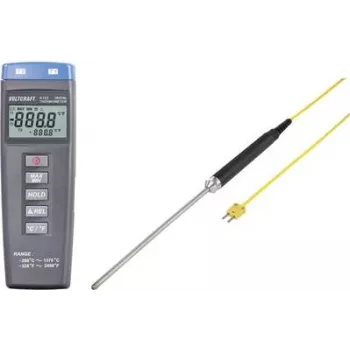 VOLTCRAFT K102 + TP 208 Temperaturmessgerät -200 bis +1370 °C Sonde Typ K