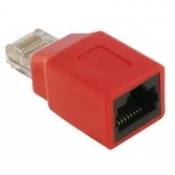 Crossover-Adapter DeLOCK RJ45 M/F Rot 65025