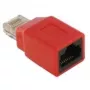 Crossover-Adapter DeLOCK RJ45 M/F Rot 65025
