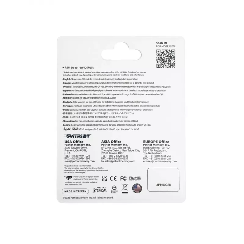 Patriot Memory EP DDR200 Speicherkarte 1TB MicroSDXC 160/120 MB/s (PEF1TEP33MCX)