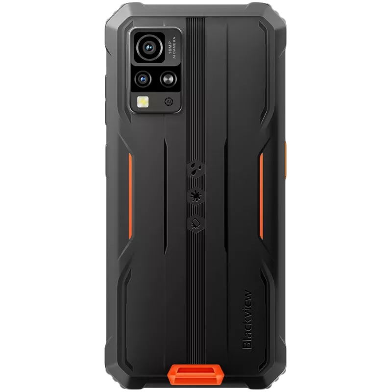 Blackview Rugged BV4800SE LTE 6,56 inch HD+IPS 720x1612 90Hz 4GB+64GB UMS9320E Octa-Core 1,8GHz Kamera Front 8MP Rückseite 16MP+2MP NFC 5100mAh ohne Ladegerät Android 15 Orange