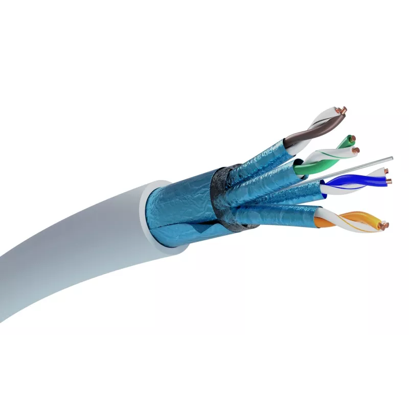 Netzwerkabel Extralink Twisted-Pair CAT6A FTP (F/FTP) V2 Indoor 500M Grau