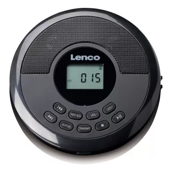 Tragbarer CD-Player Lenco CD-340BK — schwarz, tragbares Design
