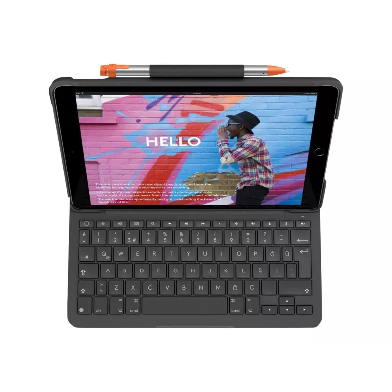 Logitech 920-011423 Tastatur für mobile Geräte QWERTZ Deutsch Bluetooth Grau