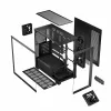 PC-Gehäuse MODECOM Volcano Stellar 5F ATX Midi Tower, gehärtetes Glas, 5 vorinstallierte Lüfter, USB‑C, unterstützt microATX/ATX, max. GPU 420 mm, CPU-Kühlerhöhe 175 mm
