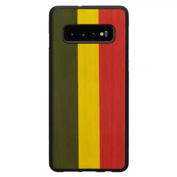 Man and Wood Smartphone-Hülle für Galaxy S10 Plus – Reggae Schwarz Schutzhülle