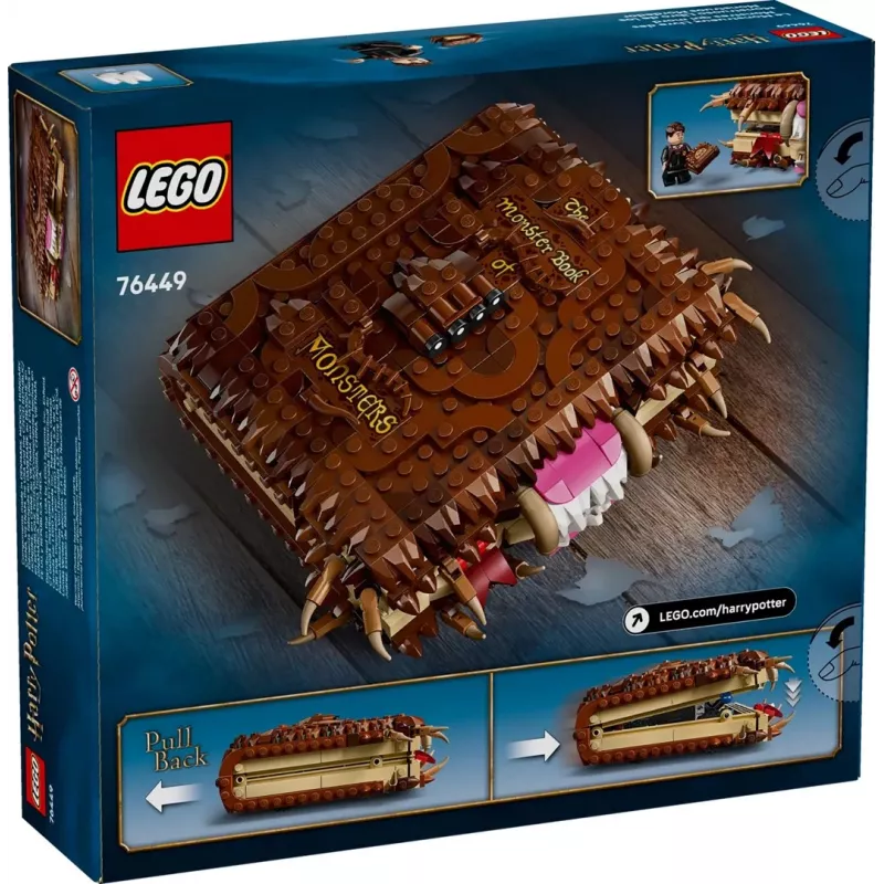 LEGO Harry Potter Spielset Monsterbuch der Monster 76449 — 518 Teile, 1 Minifigur, ansteckbare Zähne