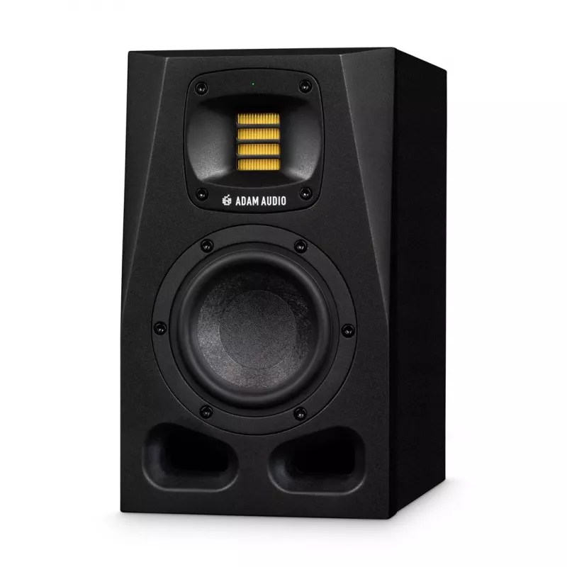 Studiomonitore ADAM AUDIO A4V Schwarz, 2-Wege, 90 W RMS, 4-Zoll-Tieftöner, LED-Display, rackmontierbar