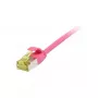 Patchkabel RJ45, CAT6A 500Mhz, 0,15m, Magenta, U/FTP, Slimline-Rundkabel d=3,8mm, TPE/LSZH(Superflex), AWG32, mit Cat.7 Rohkabel, Synergy 21 (S217380V3)