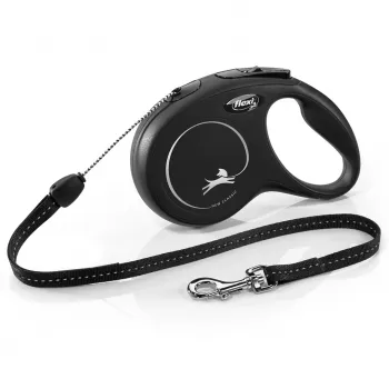 Flexi neu CLASSIC 8 m Schwarze Hundeleine mit Rollmechanismus